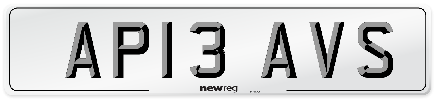 AP13 AVS Number Plate from New Reg